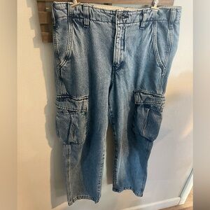 Levi's XX Blue Cargo Jeans Light Wash Blue‎ Size W32x w30